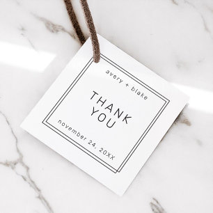 Etiquetas Para Lembrancinhas AVERY Modern Minimalist Wedding Obrigado