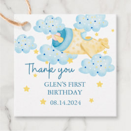 Etiquetas Para Lembrancinhas Avião amarelo para cima e para fora Obrigado