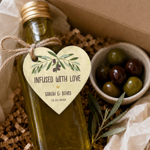 Etiquetas Para Lembrancinhas Azeite de Oliva com Coração Repleto de Amor Casame