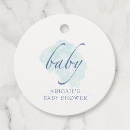 Etiquetas Para Lembrancinhas Azul bebê, Chá de fraldas