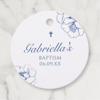 Etiquetas Para Lembrancinhas Azul Botânico Floral Batismo