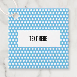 Etiquetas Para Lembrancinhas Azul com Marcas de Favoritos de Pontos Brancos