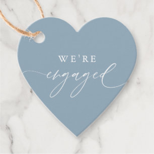 Etiquetas Para Lembrancinhas Azul Dusty Somos Favores de Festa de noivado Envol