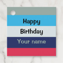 Azul E Borgonha Feliz Aniversário