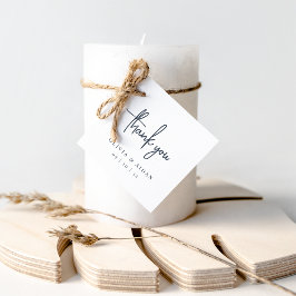 Etiquetas Para Lembrancinhas Azul Marinho | Arranjo Manuscrito Moderno Obrigado