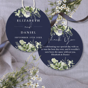 Etiquetas Para Lembrancinhas Azul Marinho Floral Verdura Obrigado Casamento