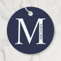 Azul Marinho Personalizado Monograma e Nome