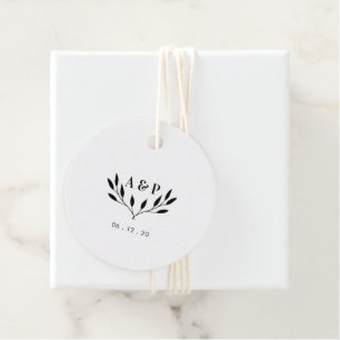 Etiquetas Para Lembrancinhas B & W Presente de Agradecimento de Casamento Sim
