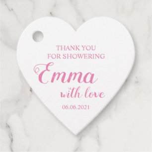 Etiquetas Para Lembrancinhas Baby Girl Obrigado Por Mostrar Chá de fraldas