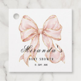 Etiquetas Para Lembrancinhas Baby Girl Pink Bow Baby Shower