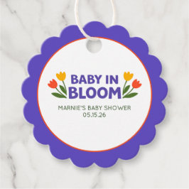 Etiquetas Para Lembrancinhas Baby in Bloom Bold Colorful Tulip Chic Baby Shower