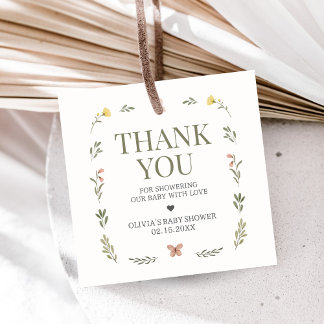 Etiquetas Para Lembrancinhas Baby in Bloom Wildflower Baby Shower Favor Tags