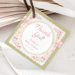 Etiquetas Para Lembrancinhas Baby in Bloom Wildflower Baby Shower Thank you