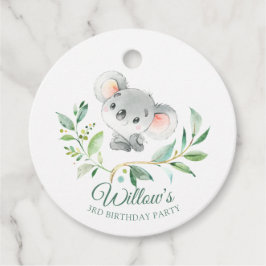 Etiquetas Para Lembrancinhas Baby Koala Soft Green Eucalyptus Birthday