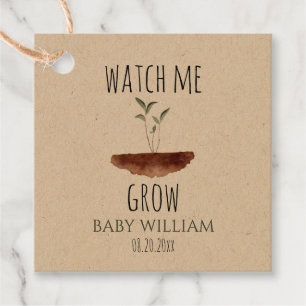 Etiquetas Para Lembrancinhas Baby Plant Me Assista Crescer