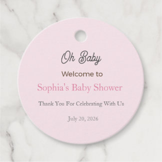 Etiquetas Para Lembrancinhas Baby Shower Favor Tag | Oh Baby Sophia