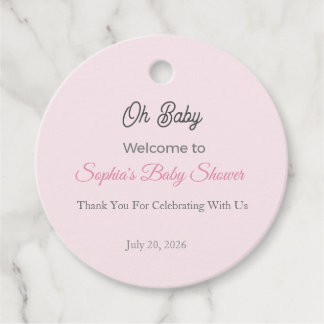Etiquetas Para Lembrancinhas Baby Shower Favor Tag | Oh Baby Sophia