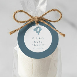 Etiquetas Para Lembrancinhas Baby Shower for Boy – Blue Bow , Customizable 