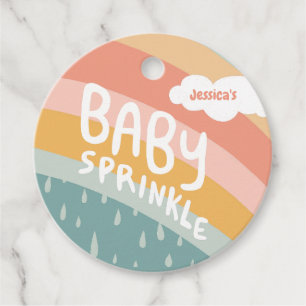 Etiquetas Para Lembrancinhas BABY SPRINKLE Cute Clouds Arco-Íris OBRIGADO A VOC