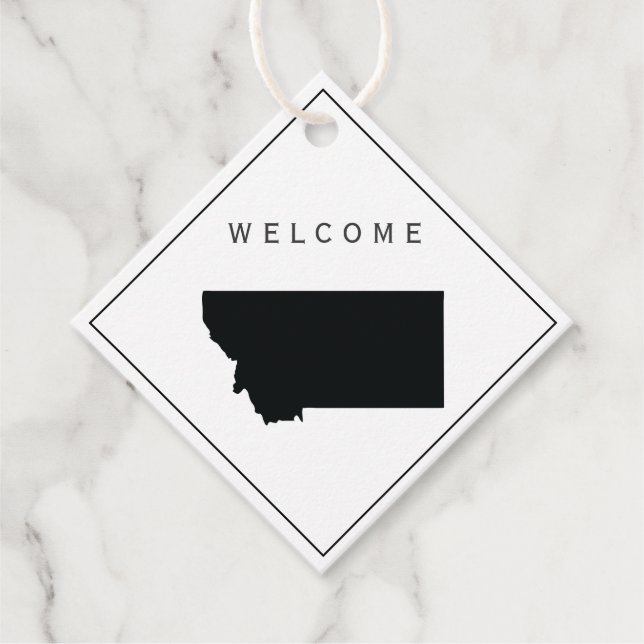 Etiquetas Para Lembrancinhas Bag de Boas-vindas de Montana para o Fim de Semana (Frente)