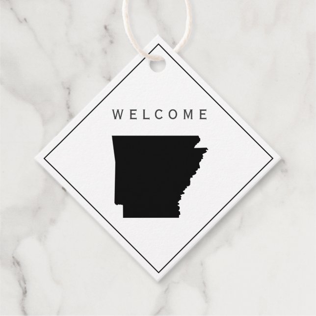 Etiquetas Para Lembrancinhas Bag de Boas-vindas do Arkansas para Fim de Semana  (Frente)