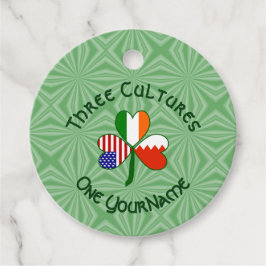 Etiquetas Para Lembrancinhas Bahrain Ireland USA Shamrock Flag Personalizado