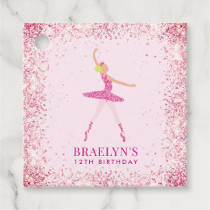 Etiquetas Para Lembrancinhas Ballerina Glitter Confetti Aniversário Design