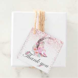 Etiquetas Para Lembrancinhas Ballerina Moon Pastel Pink Obrigado Foto