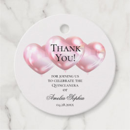 Etiquetas Para Lembrancinhas Balões Cor-de-Rosa Quinceañera