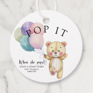 Etiquetas Para Lembrancinhas Balões de ursos de peluche - Pop!