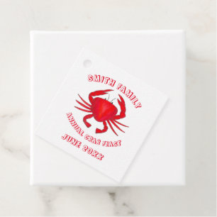 Etiquetas Para Lembrancinhas Baltimore Maryland Crab Banquete Crustacean Seafoo
