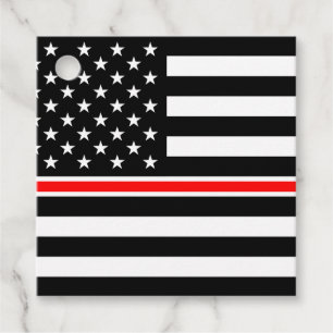 Etiquetas Para Lembrancinhas Bandeira da Linha Vermelha Fina: Memorial ao Herói