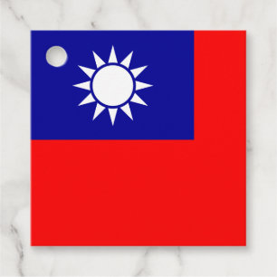 Etiquetas Para Lembrancinhas Bandeira de Taiwan 台灣國旗 República da China, Táiwān