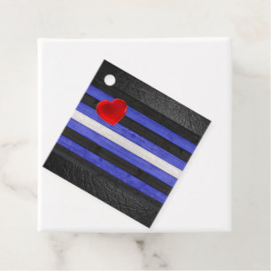 Etiquetas Para Lembrancinhas bandeira do orgulho de couro SlipperyJoe's preta a