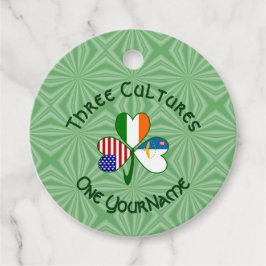Etiquetas Para Lembrancinhas Bandeira do Shamrock Irlandês Irlandês da América