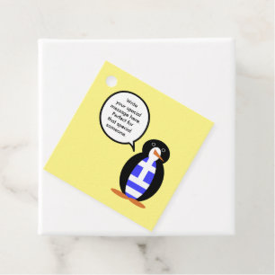 Etiquetas Para Lembrancinhas Bandeira Grega Pinguim Ms Personalizado Falante