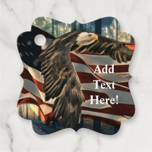 Etiquetas Para Lembrancinhas Bandeiras da América Bald Eagle