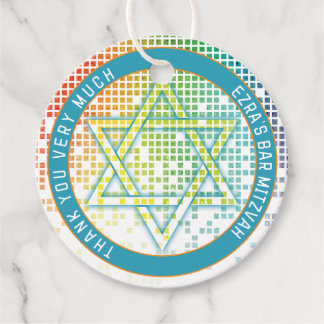 Etiquetas Para Lembrancinhas Bar de Jogos do Rainbow Pixel Mitzvah