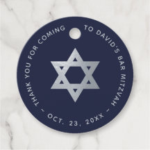 Bar Mitzvah Azul Marinho Falso Estrela de Davi Pra
