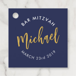 Etiquetas Para Lembrancinhas BAR MITZVAH favorece a caligrafia do marinho moder