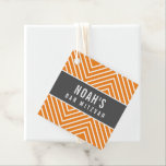 Etiquetas Para Lembrancinhas BAR MITZVAH — laranja de cinza geométrica moderna<br><div class="desc">pelo kat massard >> https://linktr.ee/simplysweetpaperie <<< Uma etiqueta personalizada simples é perfeita para as etiquetas favoritas do seu evento especial.</div>