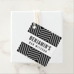 Etiquetas Para Lembrancinhas BAR MITZVAH preto geométrico simples e negro<br><div class="desc">pelo kat massard >> https://linktr.ee/simplysweetpaperie <<< Uma etiqueta personalizada simples é perfeita para as etiquetas favoritas do seu evento especial.</div>