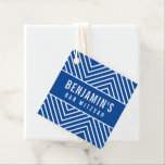 Etiquetas Para Lembrancinhas BAR MITZVAH simples e geométrico azul real<br><div class="desc">pelo kat massard >> https://linktr.ee/simplysweetpaperie <<< Uma etiqueta personalizada simples é perfeita para as etiquetas favoritas do seu evento especial.</div>