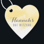 Etiquetas Para Lembrancinhas BAT MITZVAh a favor da marca de água amarela moder<br><div class="desc">pelo kat massard >> https://linktr.ee/simplysweetpaperie <<< Uma marca em forma de coração fofo é perfeita para as etiquetas favoritas do seu evento especial.</div>