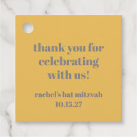 Bat Mitzvah, Cinza Amarelo Frio Personalizado Obri