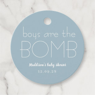Etiquetas Para Lembrancinhas Bath Bomb Chá de fraldas Favor Tag boy