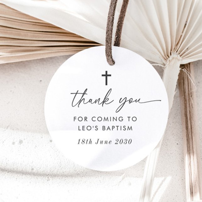 Etiquetas Para Lembrancinhas Batismo (Zazzle Baptism Favor Tags (Front))