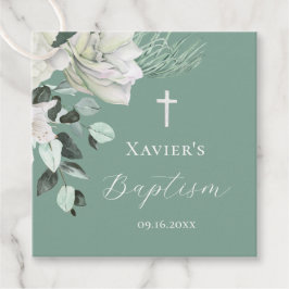 Etiquetas Para Lembrancinhas Batismo buquê verde branco