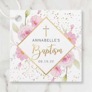 Etiquetas Para Lembrancinhas Batismo Floral Elegante Obrigado