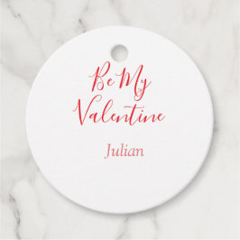 Etiquetas Para Lembrancinhas Be my valentine red name elegant love couple